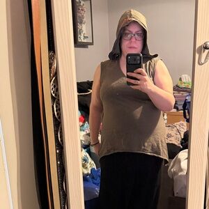 Disney Olive Sleeveless Hoodie